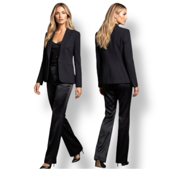 Theory Donnelly Edgewood Wool Blend Blazer In Black